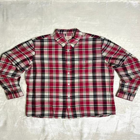 Brooks Brothers Red Fleece Button Up Men's XL Linen Cotton Oxford Classic Preppy - Picture 1 of 6